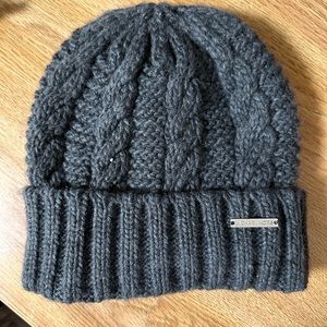 Michael Kors Dark Grey Cable Knit Beanie